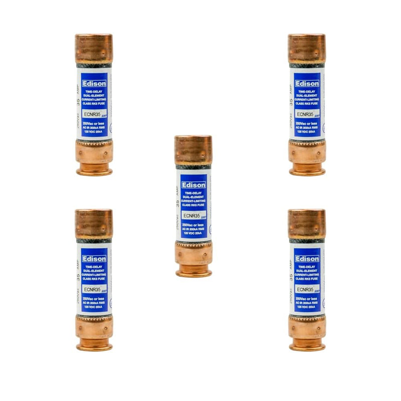 5-Pack New ECNR-30 ECNR-30A 250Vac Time Delay Fuse,ECNR-30 Current Limiting Class RK5 Cartridge Fuse