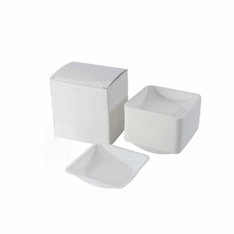 Large Disposable Weighing Boats 330ml 125 Pack – Translucent White - Food-Grade Anti-Static Polystyrene for Laboratory, Scientific, Culinary, Precise Measuring, Durable, Leak-Proof, Easy-Pour