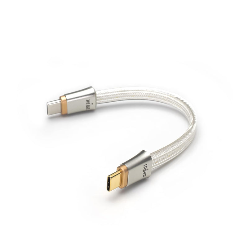 DD ddHiFi TC19CC USB C Cable Digital Signal OTG Cable Pure Silver USB-C to USB-C DAC Cable, Four-Wire Parallel Design, 10cm 10 cm