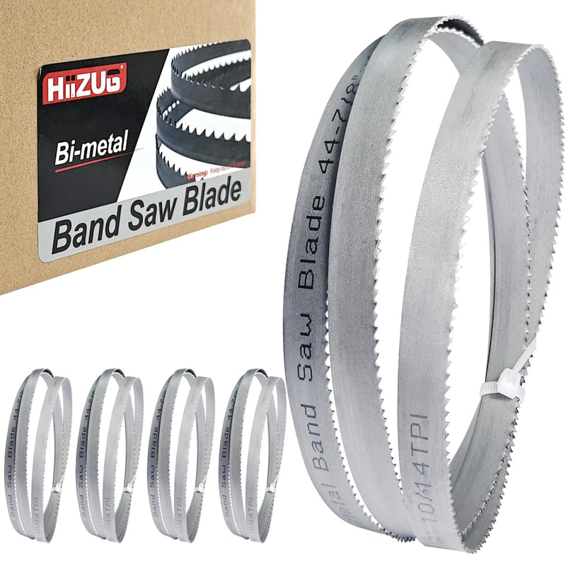 44-7/8 Inch Bandsaw Blades 10/14 TPI (5 Pack) for Dewalt D28770 DCS374B DCS376B Band Saw Milwaukee 48-39-0551, 44-7/8" x 1/2" x 0.02" 10/14TPI
