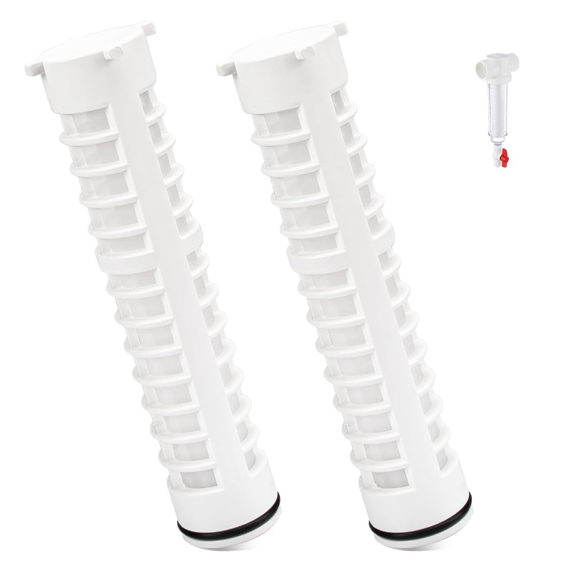 1-1/2 Inch 500 Mesh Spin Down Filters for Rusco Vu Flow, Spindown Sediment Filter Screen for Well Water and Sprinkler Irrigation, 8" Long FS1-1/2-500 - 2 Pack