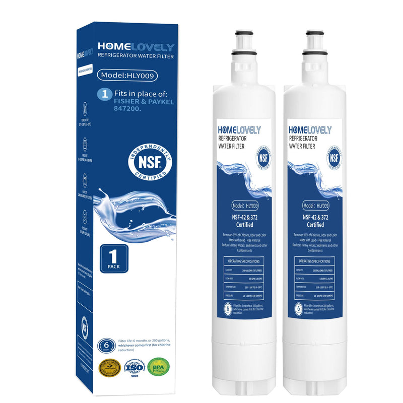 847200 Water Filter Replacement for Fisher & Paykel 847200, 2 Pack