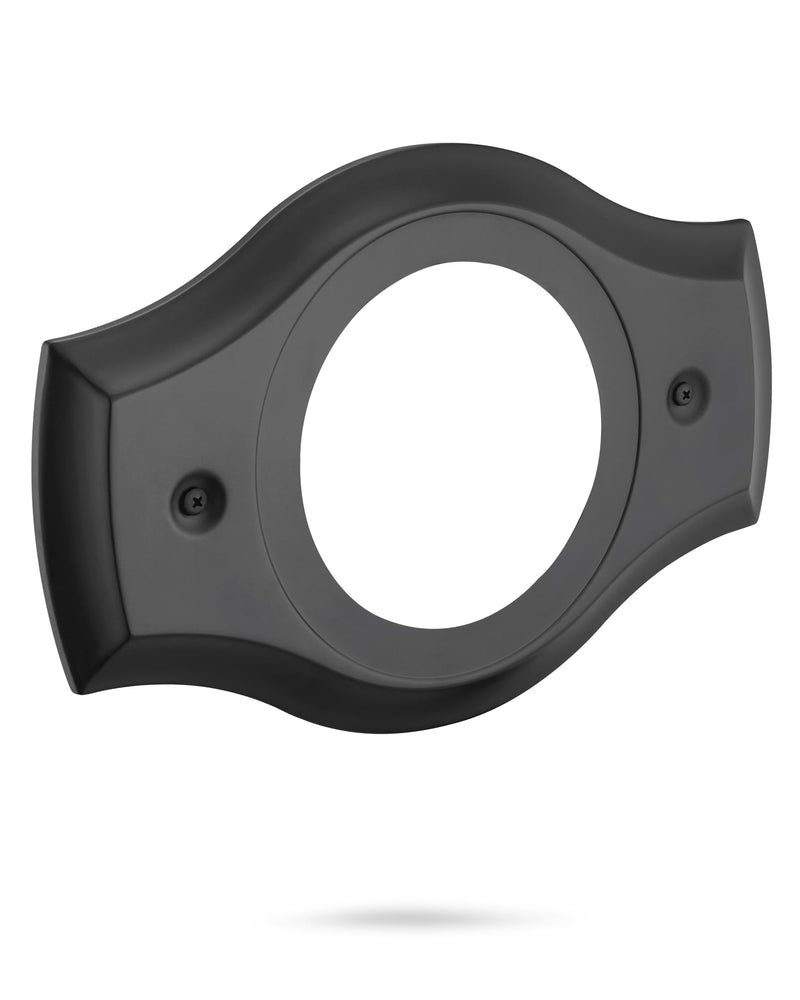 Renovation Shower Faucet Valve Cover Plate for Remodel from 2& 3 Handle Faucet to 5"-7" Diameter 1 Handle Trim Kit, Compatible with Any Brand Cover Plate (Matte Black) Matte Black