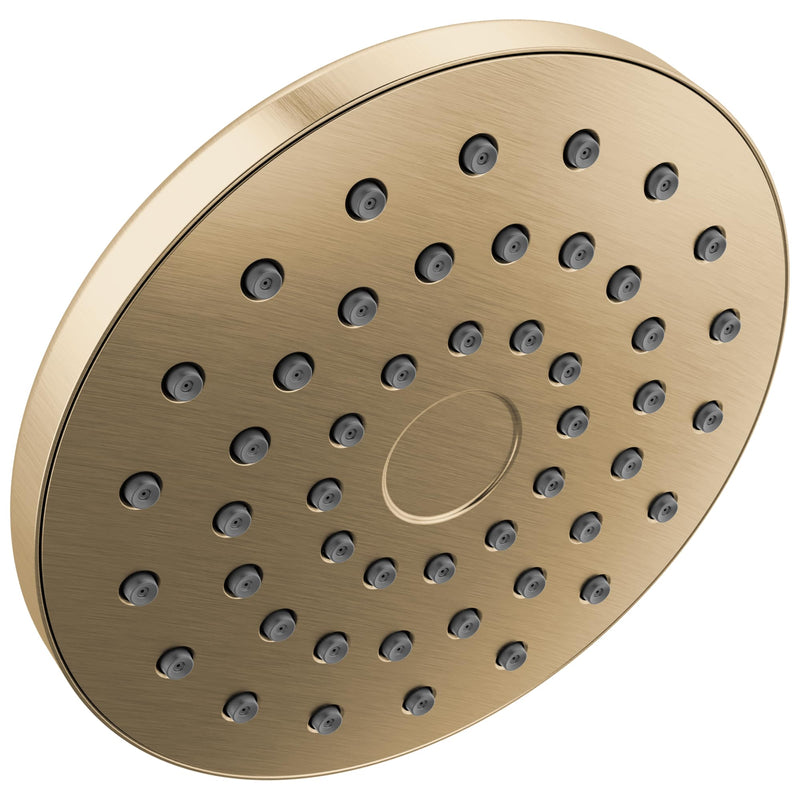 Delta PivotPro Brushed Gold Rain Showerhead, Single Setting 7 Inch Round Shower Head, Showerheads, 1.75 GPM Flow Rate, Champagne Bronze 75104CZ Metallic Spray Face