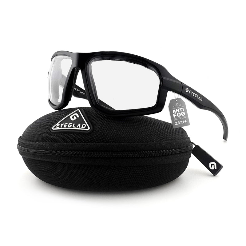 ENZO Z87+ Powersports Motorcycle Riding Goggles HD High Contrast UV400 Sports Wrap Sunglasses Safety Glasses Noir