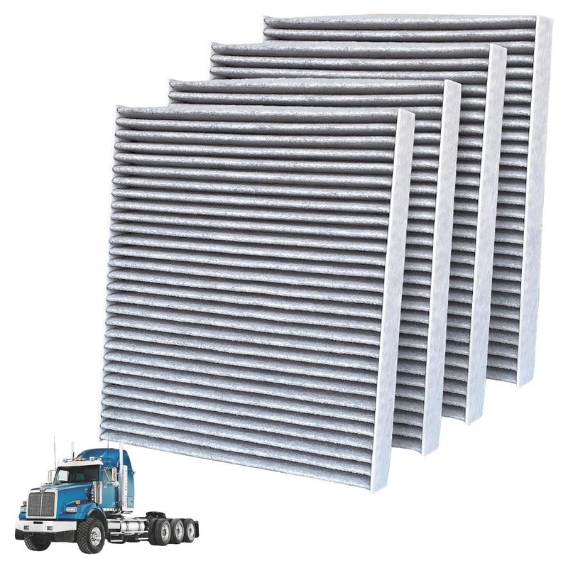 4 Pack Activated Carbon Cabin Air Filter for Kenworth T660 T680 T800 T880 & Peterbilt 567 579 | Replaces X1987001, AF55839, P640110, PA30093, 4070948C1, 24479 4 PACK