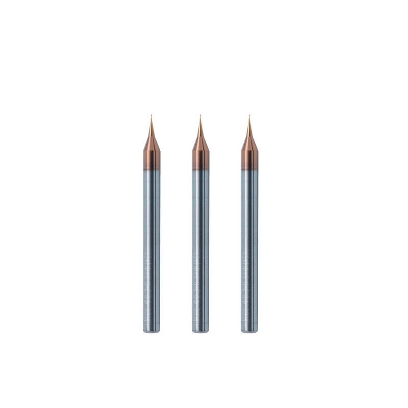 3PCS HRC60 2 Flutes Micro Carbide Flat End Mill 0.3mm Cutting Dia × 4mm Shank × 50mm OAL – Precision CNC Router Bit for Metal, PCB, Plastic, and Mold Milling Cutting diameter 0.3mm