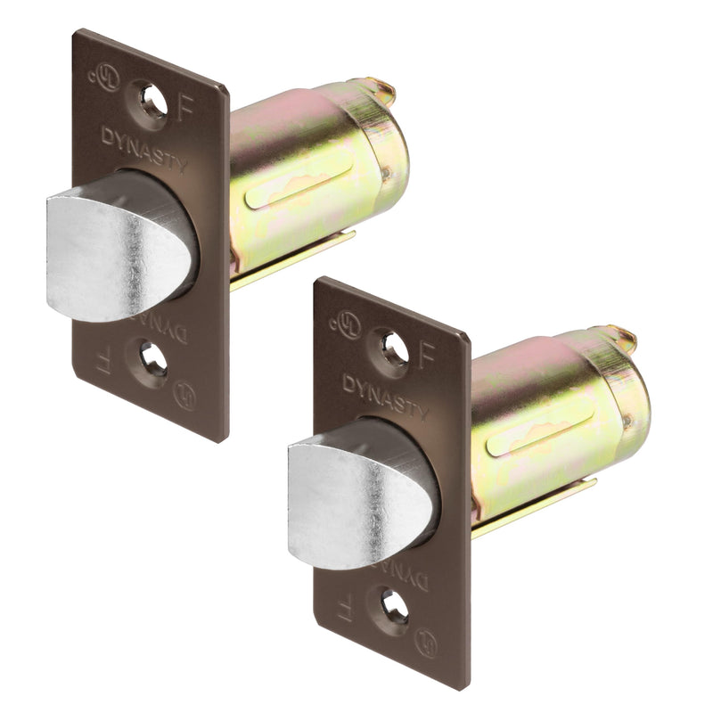Dynasty Hardware 2-3/8" Backset Spring Latch for Augusta or Spartan Passage and Privacy Door Levers, Oiled Rubbed Bronze (2 Pack) 2 Pack Oiled-Rubbed Bronze