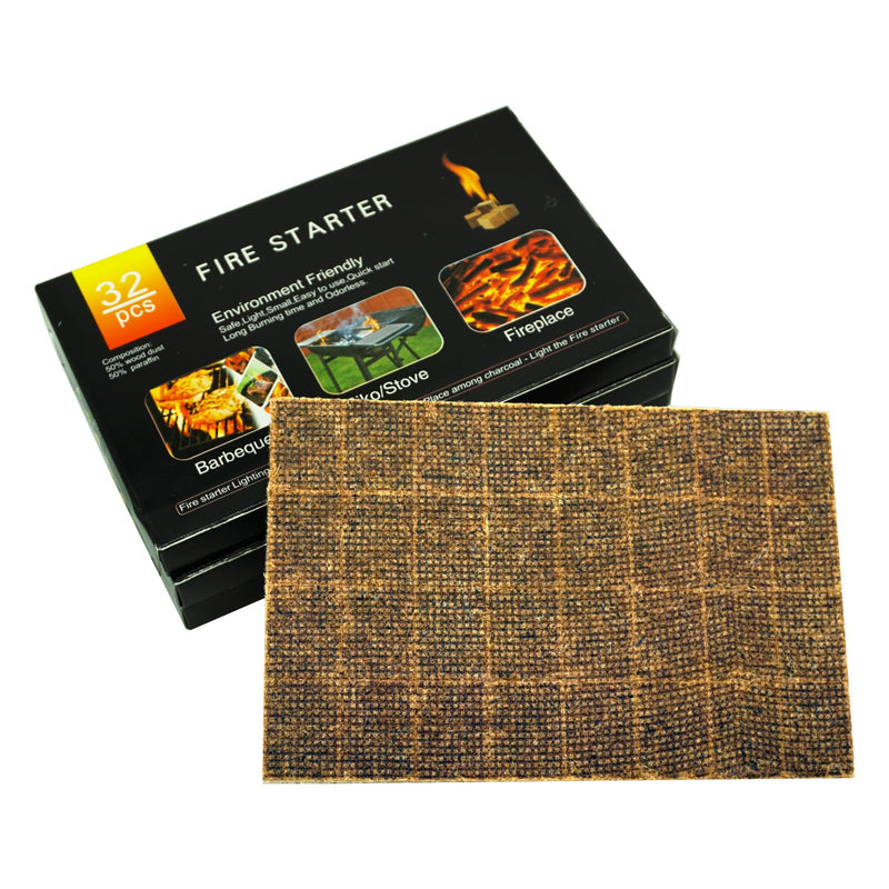 128 Pack,Natural Fire Starter Cubes for BBQ,Campfire,Fireplace,Indoor Outdoor Use,Grill Charcoal Wood Stove Fire Pit Chimney,All-Natural Odorless Wax Fire Starters