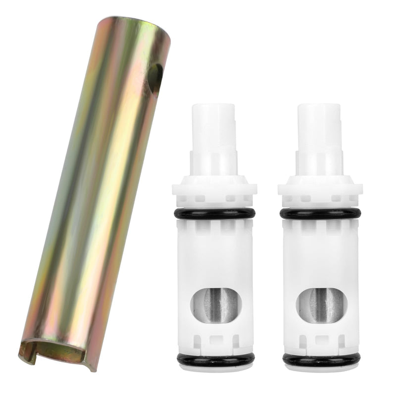 3pcs 1224 Faucet Replacement Cartridge for Moen, Stainless Steel Cartridge Replacement Parts Compatible with Moen Double Handle Shower Tub Faucets Repair Kit