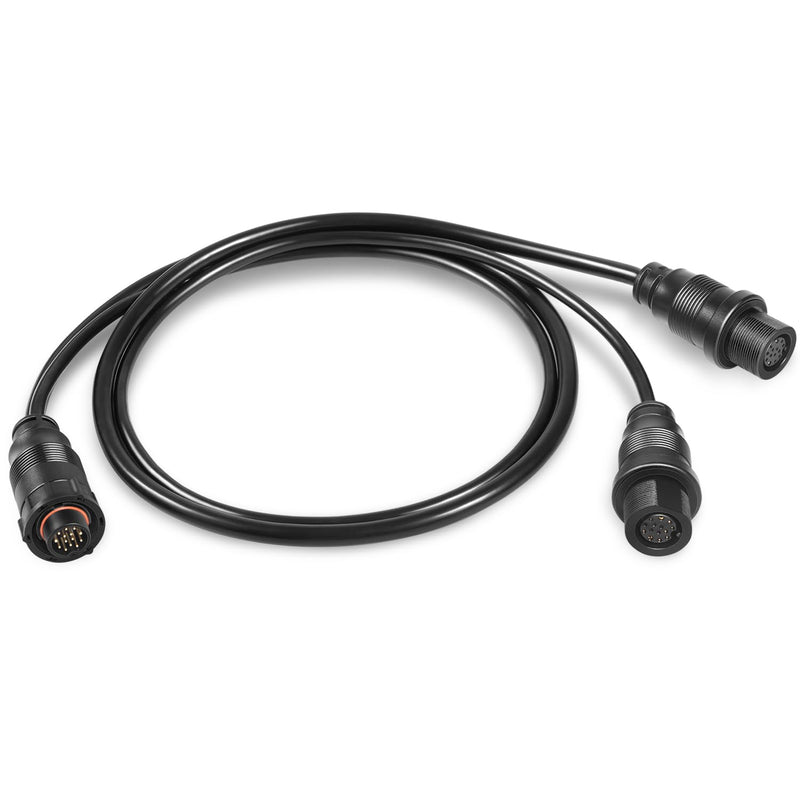 720111-1 14 M ID SIDB Y Splitter Cable for Humminbird - Compatible with SOLIX & APEX Fish Finders, Side Imaging & 2D Sonar Connection