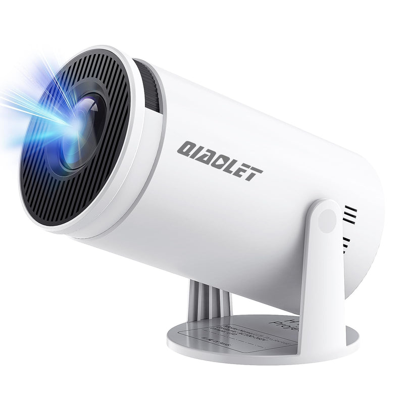 Mini Projector with Latest Android 13 - Portable Projector with WiFi 6 Bluetooth 5.2: Built-in Apps, 4K/1080P Support, Auto Keystone, 180° Rotatable, 40"-130" Movie Video Projector for Indoor/Outdoor D1-HY300-Manual Focus