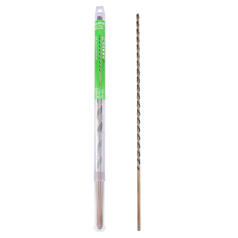 1/4 x 18 Inch Long Drill Bit M2 High Speed Steel Drilling for Wood and Metal, with 13 Inch Flute 1/4" x 18"