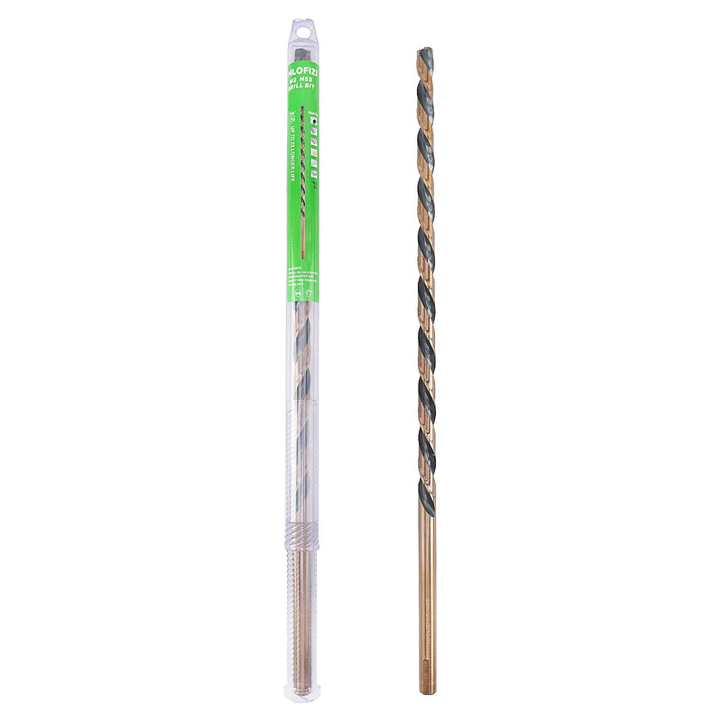 1/2 x 18 Inch Long Drill Bit M2 High Speed Steel Drilling for Wood and Metal, with 13 Inch Flute 1/2" x 18"