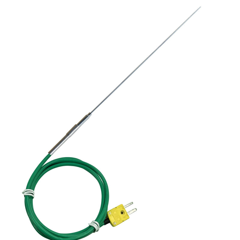 TL1916 Type K Thermocouple Probe Length 11.9 in/0.06 inSilicone | Teflon Cable Length 47 in Measurement Range 50°F to 1500°F (11.9 in /0.06 in) 11.9 in /0.06 in