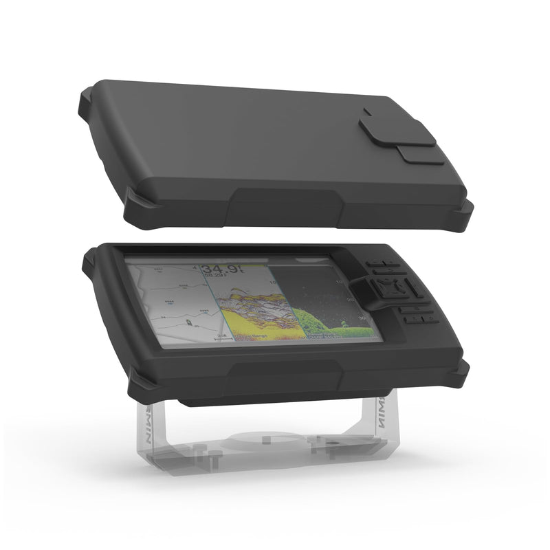 Fish Finder Protective Silicone Skin Cover Compatible with Garmin Striker Vivid 7cv and 7sv,Garmin Striker 7cv/7sv Sonar Transducer,Silicone Cover with Installation Case