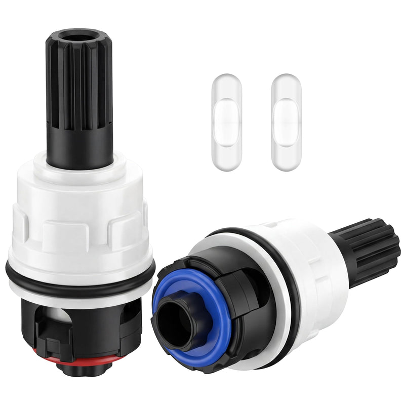 Dreyoo 2 Pack Hot Cold Faucet Cartridge Replacement Compatible with Pfister 9100310/Pfister 9100320, with Waterproof Silicone Grease, Hot Cold Water Handle Faucet Ceramic Cartridge Kit
