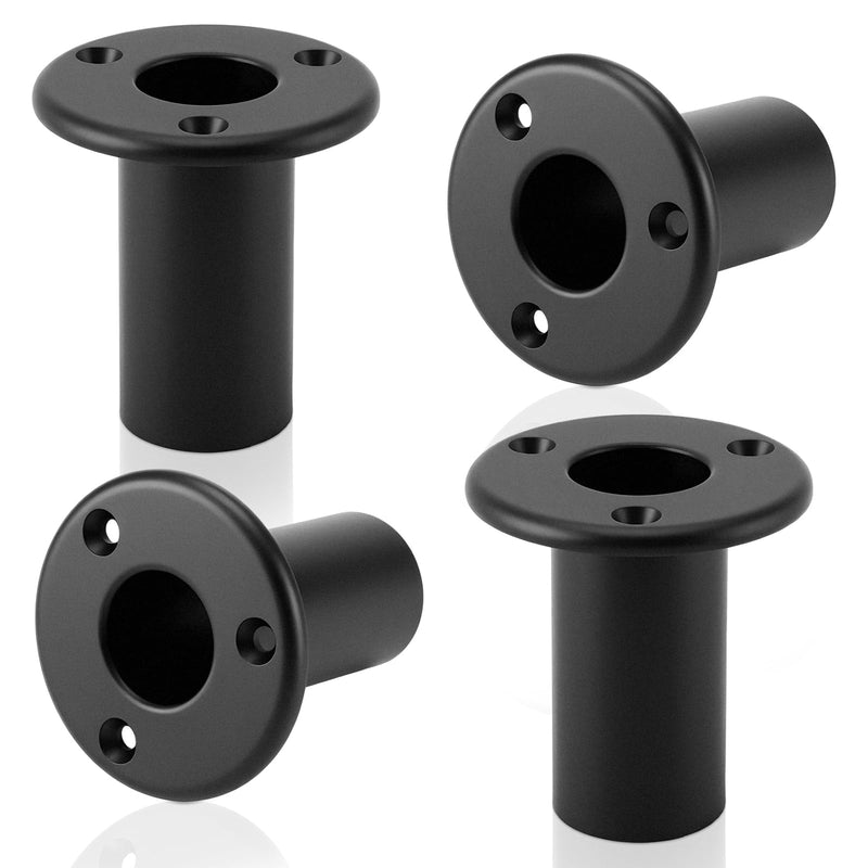 4 Pcs Folding Pontoon Ladder Insert Plugs Removable Dock Mounting Hardware Boat Replacement Parts for Marine Yacht Hook Telescoping Ladder Tube Extra Cup Mount 1 Inch