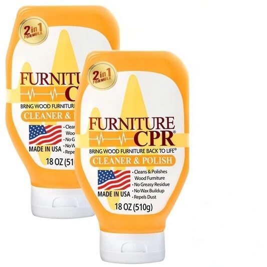 Furniture CPR Wood Furniture Cleaner & Polish, 18 oz, 2 Pack 18 Ounce (Pack of 2)
