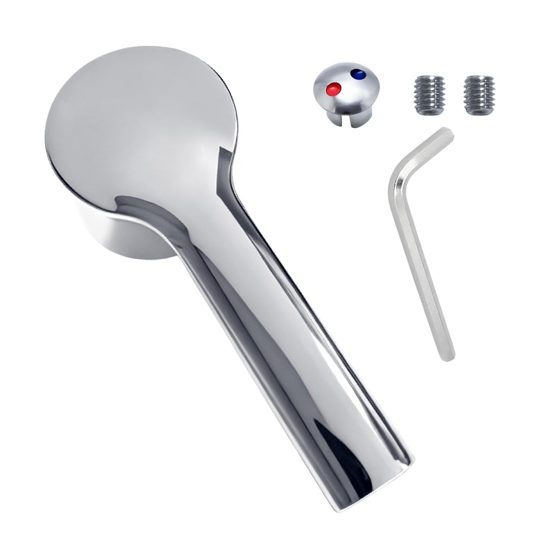 Faucet Handle,Single Faucet Handle Replacement,Compatible with 35mm Faucet Cartridge(Cartridge Stem 9 * 9mm),for Single Handle Bathroom and Kitchen Faucet Shower Handle-Silver-3