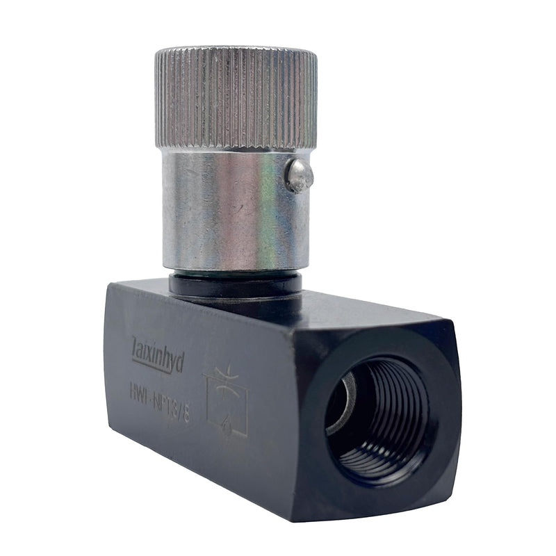 3/8 Inch NPT Hydraulic Needle Valve 5800PSI Two Way Throttle Check Valve for Hydraulic Oil Gas 3/8