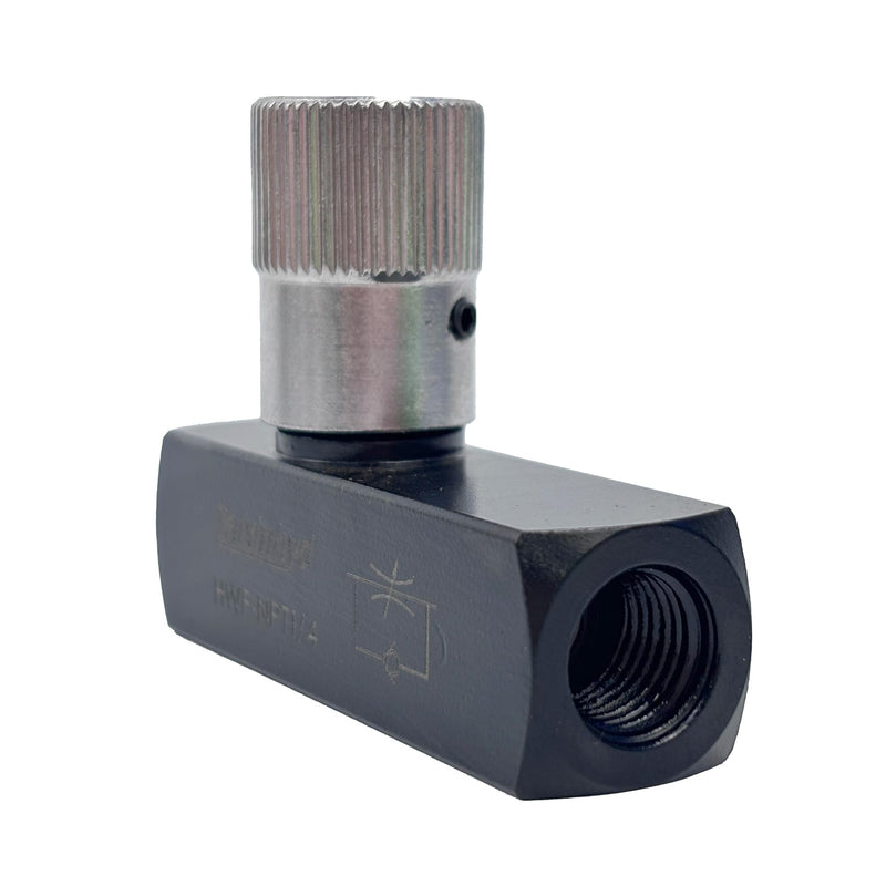 1/4 Inch NPT Hydraulic Needle Valve 5800PSI Two Way Throttle Check Valve for Hydraulic Oil Gas 1/4