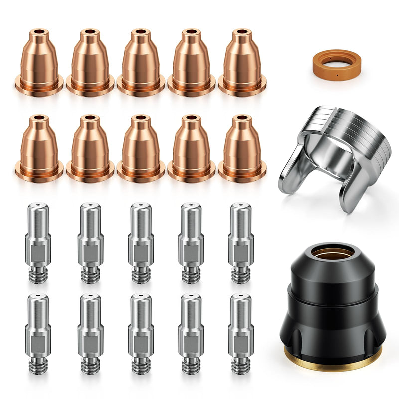 ARCCAPTAIN IPT60 Plasma Gouging Nozzle Consumables for Plasma Cutter, Compatible with CUT60 NON-HF & CUT55 MP, 23 Pcs