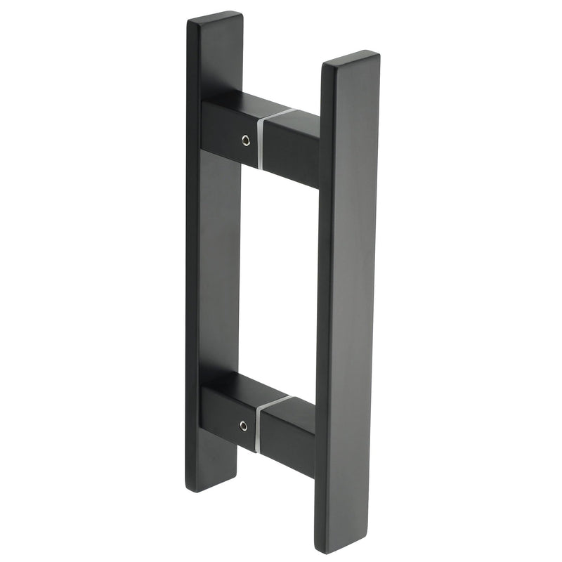 Alise 6" Shower Door Handle,Sliding Door Handles,Push Pull Glass Door Handle, Square Back to Back Shower Doors Handle, SUS304 Stainless Steel Shower Doors Hardware Replacement,Matte Black 6 Inch