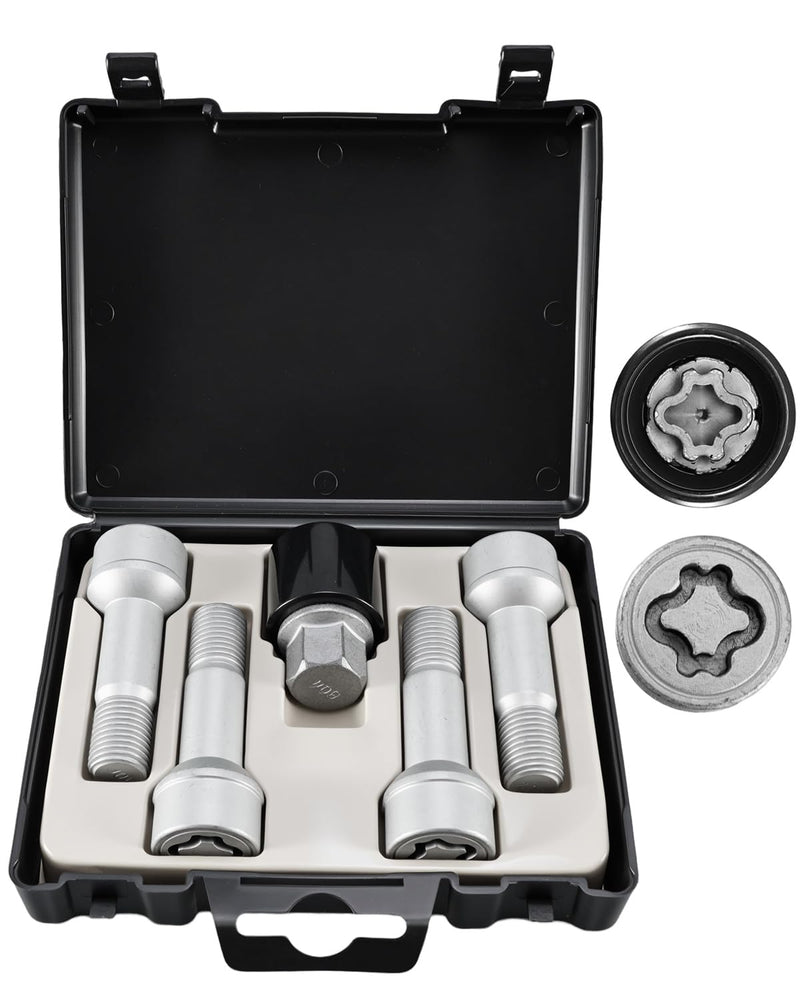 Wheel Lock Bolt Nut Set Fit for Mercedes-Benz GLS X166 GLE W166 2015-2019 GLC X253 2016 GLK EQB EQC, 304 Pattern Rim Anti Theft Lug Nuts Replace 0019901707 A0019901707