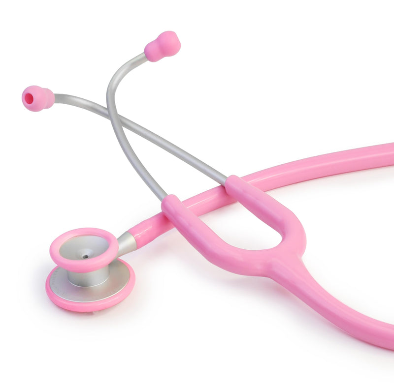 Scian 30G-PK Stethoscope - High-Fidelity Acoustics, Lightweight Aluminum, Satin Tube for Pediatrics & Nursing - Nurse Essentials in Pink