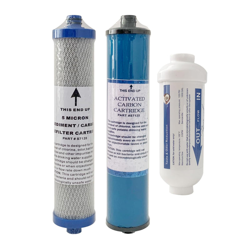 Pre/Post/Inline Replacement Filter Set Compatible with Millennium MRO-35, Lindyspring LSRO35, PureChoice AQPC-35, PURO-35, HERO II Series, BUT DOES NOT Fit Eclipse WRO-35