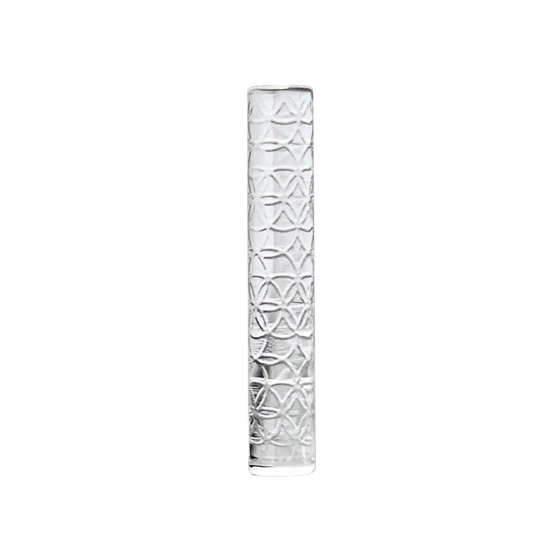 Seed of Life Etched Quartz Pillar (Single) | 6x35mm with 4mm Hollow Center and Flat Ends | 100% Quartz | Perfect for Arts & Crafts 6x35x4mm Hollow