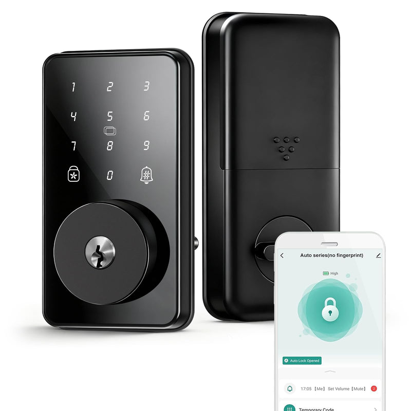 Smart Lock Keyless Entry Door Lock App Control, Touchscreen Keypad, Auto-Lock, IP54 Weatherproof, Easy Installation for Front Door