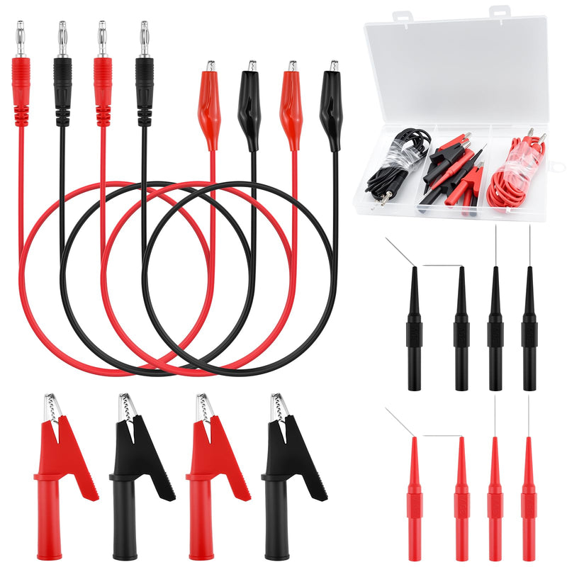 16Pcs Back Probe Kit, Banana Plug Wires with Electrical Testing Probes & Insulated Alligator Clips for Automotive Circuit Diagnosis, Vehicle Electrical Maintenance 16PCS