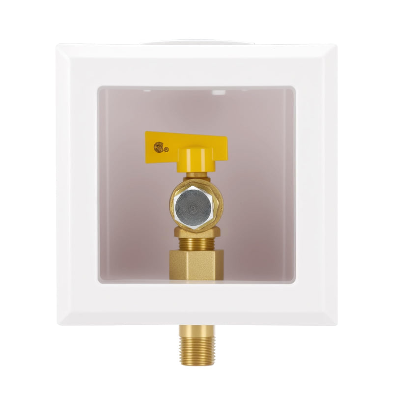 Gas Outlet Box，1/2" NPT, Gas Supply Box，White (1/2-Inch) 1/2"NPT