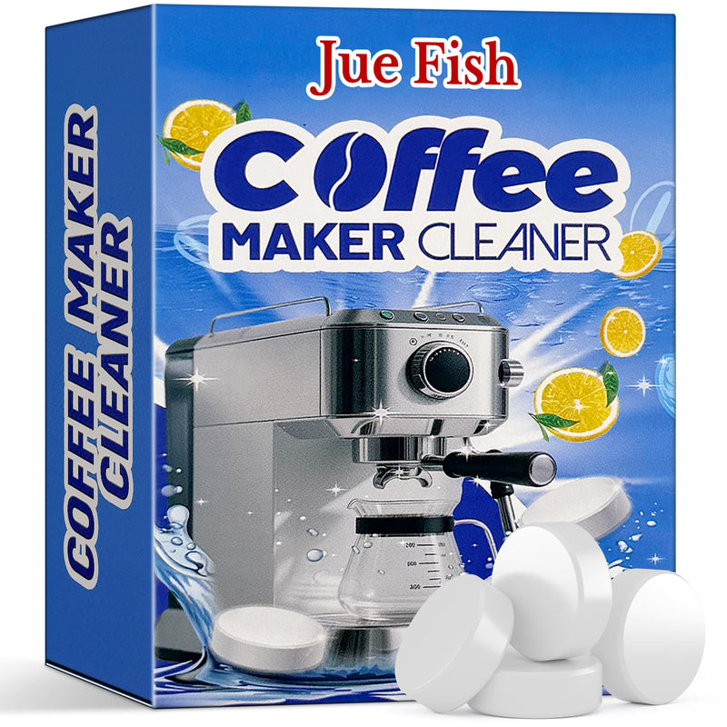 Coffee Machine Cleaner Descaler Tablets - 12 Count, Descaling & Deodorizing for All Coffee Makers, Deep Cleans, Non-Toxic