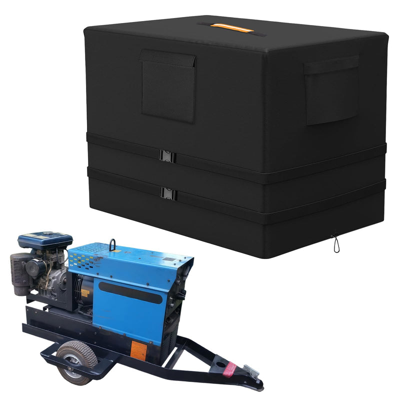 Engine Driven Welder Cover, Heavy Duty 600D Waterproof Welder Cover for Engine-Driven Welder 230/265/325/225, 63"D x 28"W x37"H Black