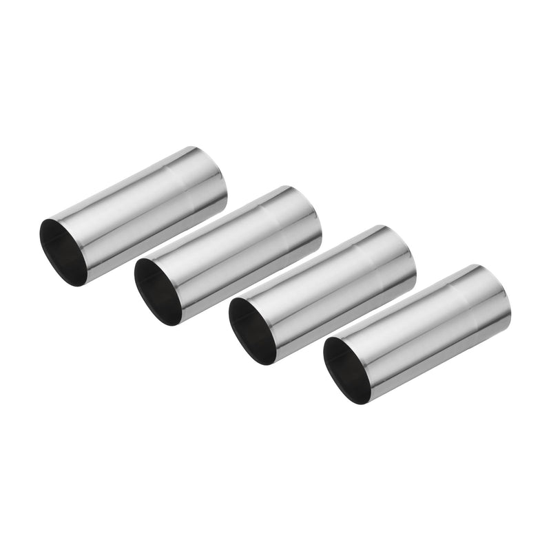 PATIKIL 8x19cm Stove Pipe, 4Pcs Stainless Steel Thickened Lengthen Straight Tent Stove Chimney Pipe Flue Extension for Camping Stove Vent Water Heater Smoke Exhaust 4 8x20cm
