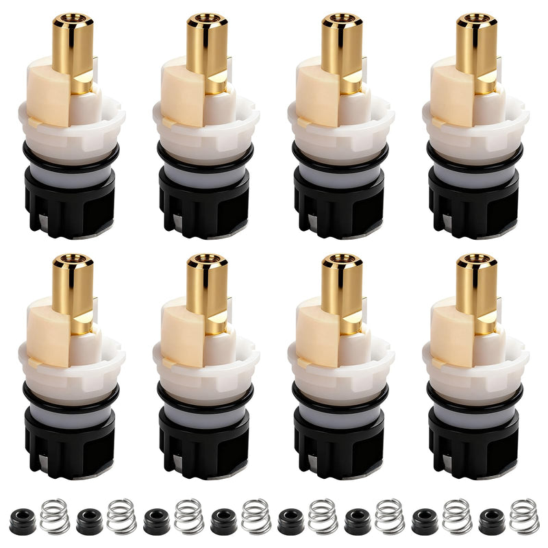 8 Pack RP25513 Faucet Stem Assembly, Compatible With Delta Two Handle Faucet and RP24096 Faucet Cartridge, for Bathroom/Kitchen/Sink Faucet Repair kit, with RP4993 Seat and Spring 8