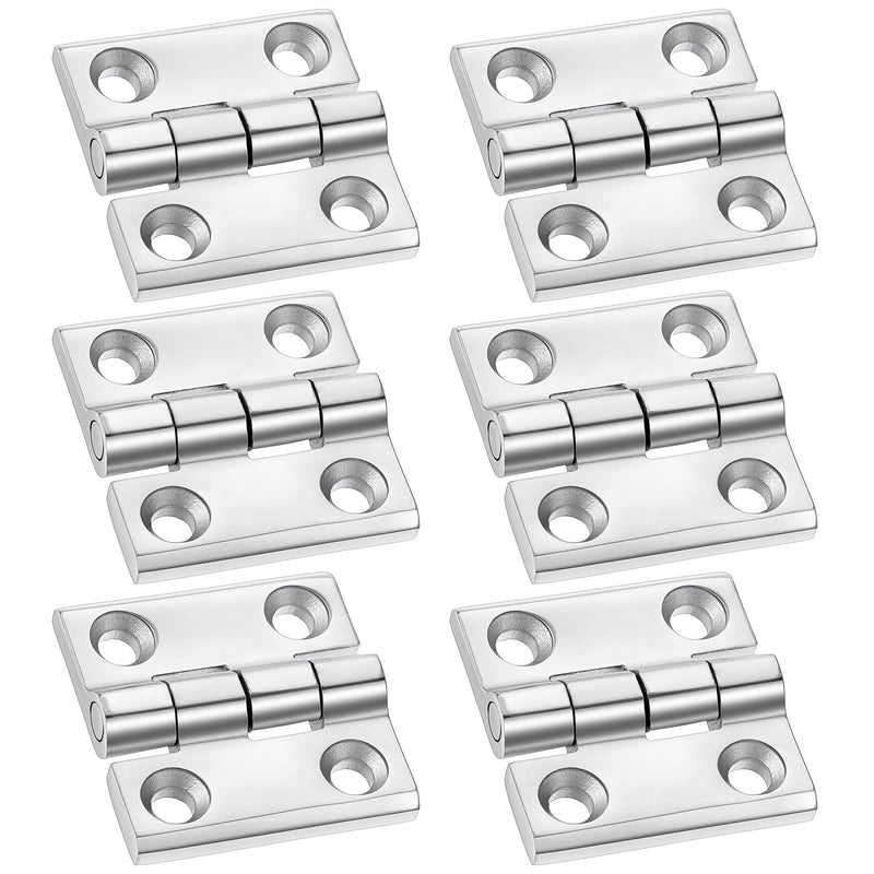 Lemecima 6 Pack 316 Stainless Steel Hinges Marine Grade (2" × 2" or 1-1/2" × 1-1/2" Heavy Duty Boat Hatch Hinge Casting Cabinet Door Hinge
