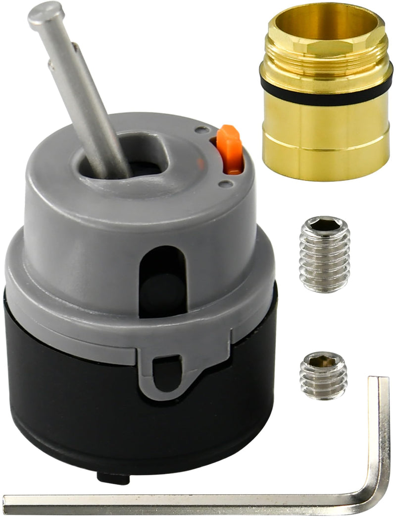 Faucet Cartridge Replacement for Delta RP50587 DST 1-Pack, Fits Delta Diamond Kitchen Lavatory Valve Single Handle, Includes Bonnet Nut, Fix Leak or Drip, Squeak, Temperature Issues,With Limit RP50587 with nut