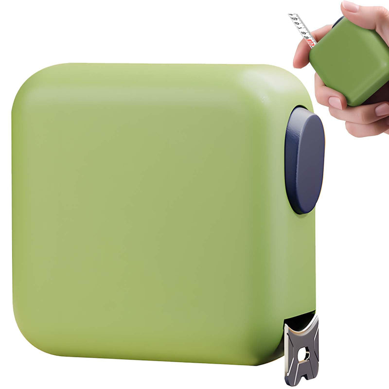 Safety Tape Measure, Self-Locking Retractable Measuring Tape, 10 Ft (3m) Anti-Cut, Child-Safe, Anti-Rust,Shockproof Case - for Household, Carpenter, Workshop, Plumber, and Handyman (Green) Green