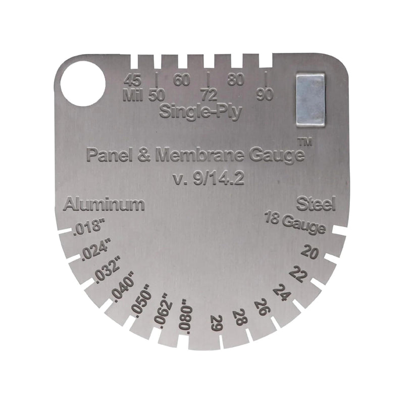Upgraded Panel & Membrane Gauge Shingle - Stainless Steel Thickness Measuring Tool for Metal Roofing, Asphalt Shingles & Double Ply Membranes (1-Pack)