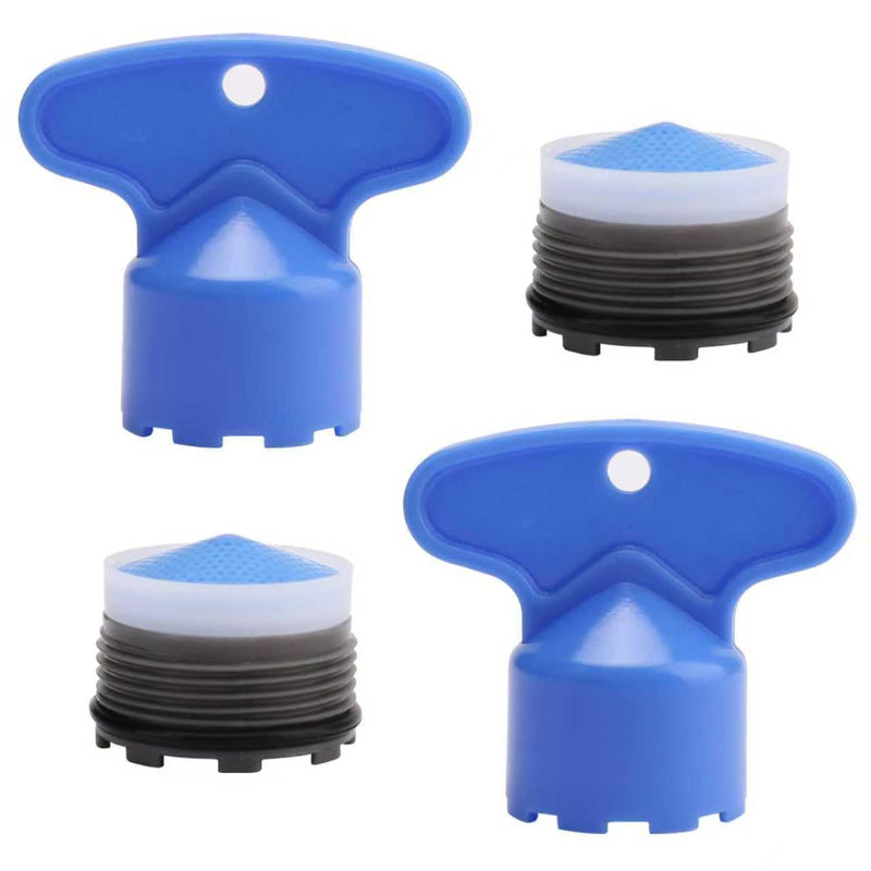 Faucet Aerator Flow Restrictor Service Kit Replacement for Moen 137401 Eco-Performance Aerator,1.5 gpm,18.5MM, with Key Removal Wrench Tool,Compatible with Rothbury or Voss (2 Sets)