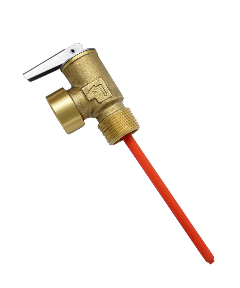 Temperature and Pressure Relief Valve with Extended Probe Fits For Suburban 3/4" NPT Thread RV Water Heaters Parts (150 PSI)