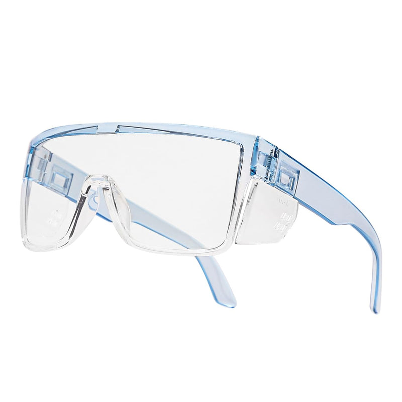 ANSIZ87Safety Glasses UV400 Photochromic Anti Blue Light Durable Industrial Construction Protective Eyewear Two Tone Blue