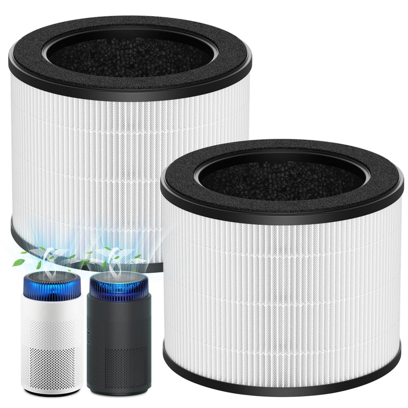 2 Pack Airmega 100 Replacement Filter for Coway Airmega 100 Air Purifier White