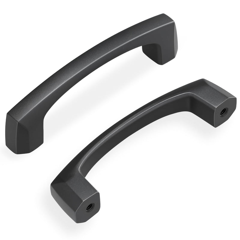 10 Pack 3 Inch(76mm) Hole Center Matte Dark Gunmetal Gray Modern Cabinet Pulls Kitchen Cabinet Handles Kitchen Cabinet Hardware Timeless Drawer Vanity Pulls, Gray(3x10) 3 Inch Hole Center 10