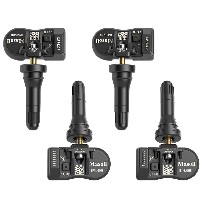 TPMS Sensor for GM, Tire Pressure Sensor for Chevy Silverado Buick Cadillac GMC, 2026 New Upgrade Tire Pressure Monitoring Sensor 4-Pack, Dual-Antenna Design Tire Sensor 4 Sensors