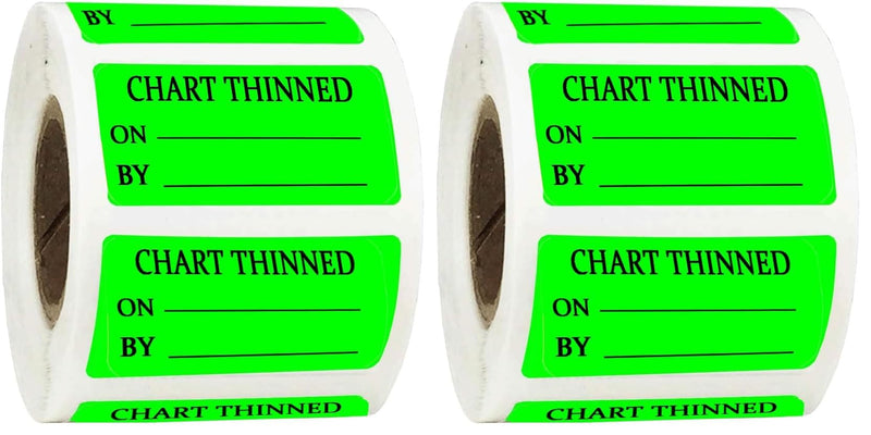 Hodmopli Medical Labels, 1.5" x 0.75", 500 pcs/roll, Green (Pack of 2) 1.5 x 0.75 inch (Pack of 2)